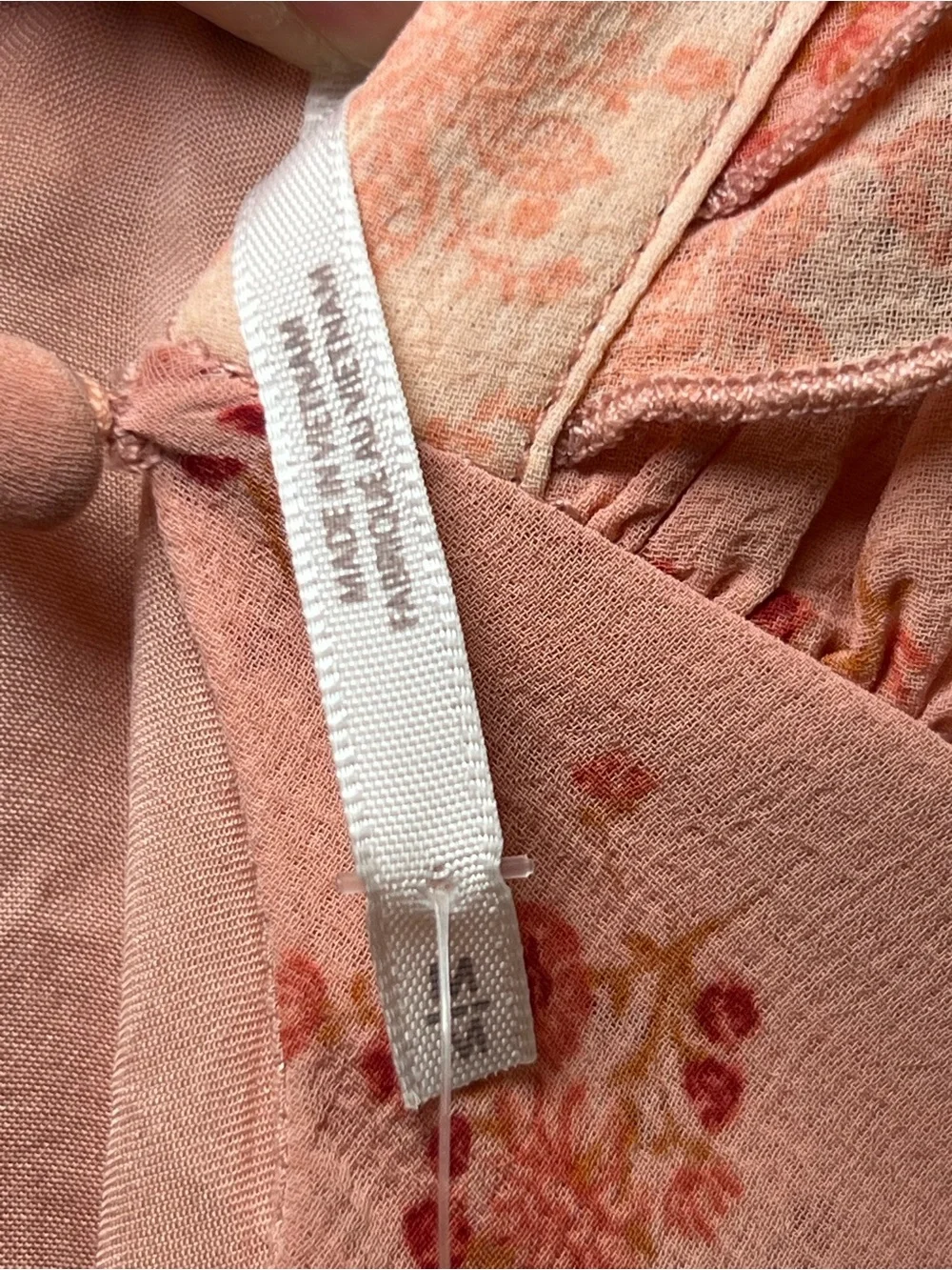 Free People Women’s Pink Floral Ruffle Handkerchief Hem Maxi Dress Size M
